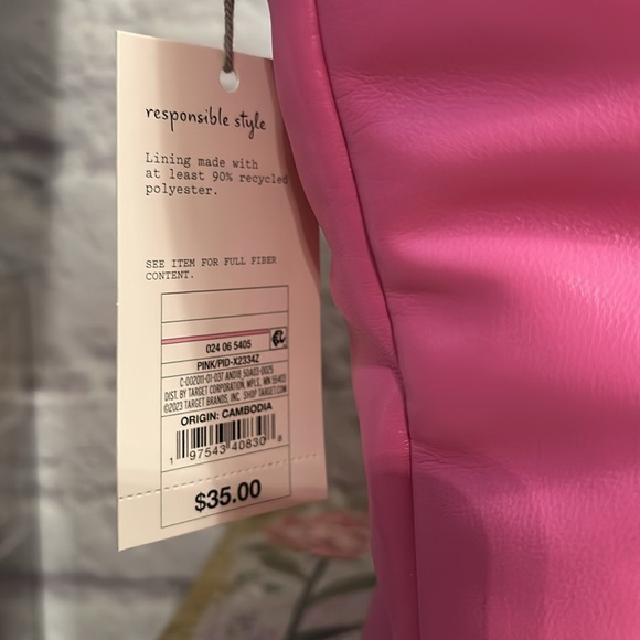 A new day Pink Puff bag. No strap nwt - Picture 2 of 4